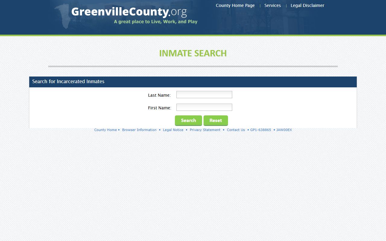 Greenville County inmate search tool for busted mugshots