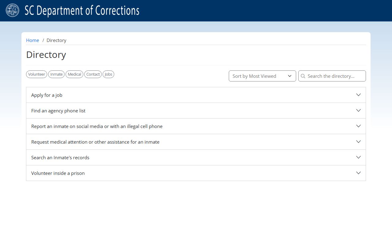 SC AccessGov corrections portal for South Carolina busted mugshots