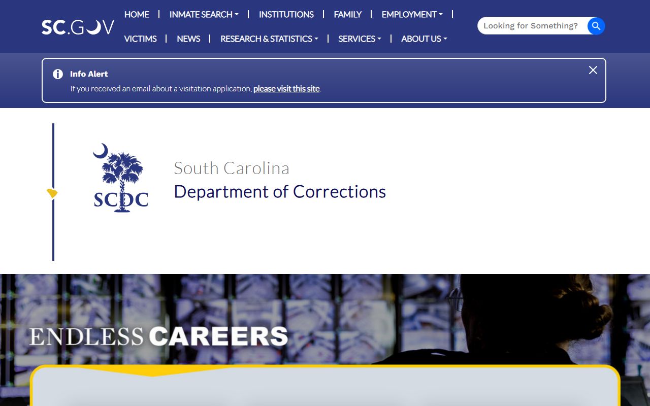 SCDC Department of Corrections website for South Carolina busted mugshots